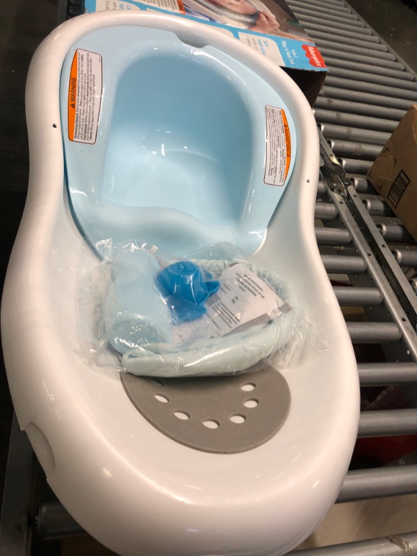 Photo 1 of Fisher-Price 4-In-1 Sling 'N Seat Bath Tub, Pacific Pebble, Baby To Toddler Convertible Tub With Seat And Toys