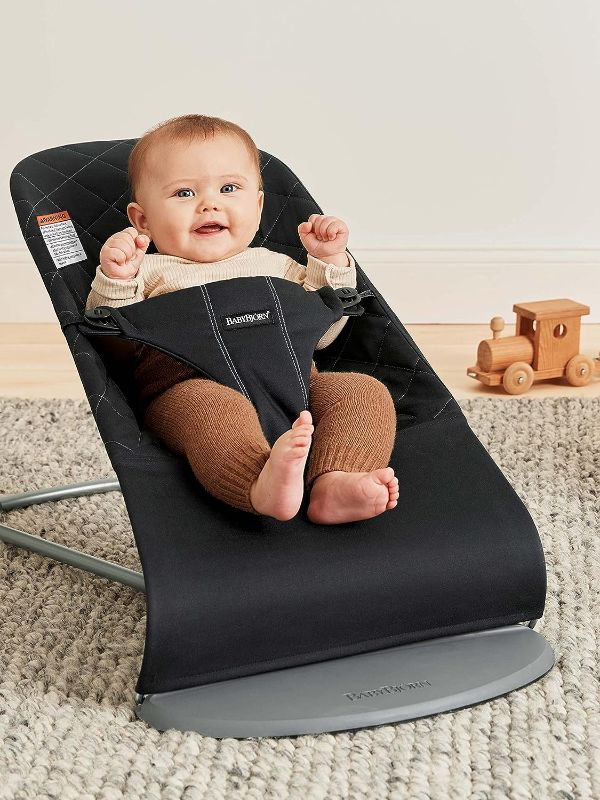 Photo 1 of BabyBjörn Bouncer Bliss, Cotton, Black (006016US)
