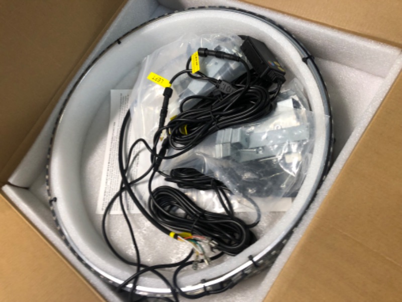 Photo 3 of 15.5 in Single Row RGB Wheel Lights Kit (4pcs) w/Turn Signal and Braking Functionand Can Controlled by Remote and APP Simultaneously with Lock Function
