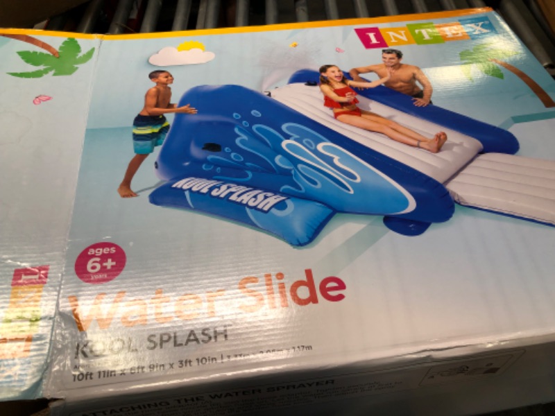 Photo 1 of Intex 58849EP Kool Splash Durable Inflatable Play Center Swimming Pool with Built In Sprayers for Kids and Adults, Age 6 and Up , Blue