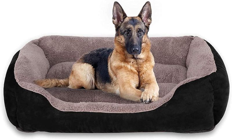 Photo 1 of  Dog Beds for Large Dogs, Washable Large Pet Dog Bed Sofa Firm Breathable Soft Couch for Jumbo Large Medium Small Puppies Cats Sleeping Orthopedic Dog Bed, Waterproof Non-Slip Botto