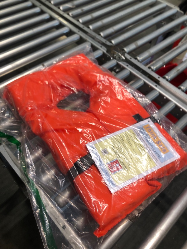 Photo 3 of Airhead Adult Type II Keyhole Life Jacket, US Coast Guard Approved Orange Adult-Oversized