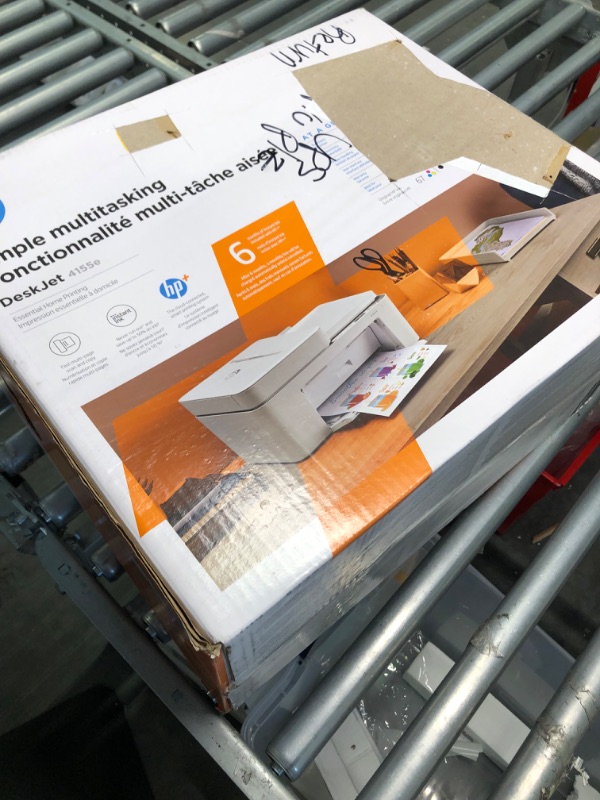 Photo 1 of HP DeskJet 4155e Wireless Color All-in-One Printer & 67XL Tri-Color High-Yield Ink Cartridge | 3YM58AN & 67XL Black High-Yield Ink Cartridge | 3YM57AN Printer + Tri-color Ink + Black Ink