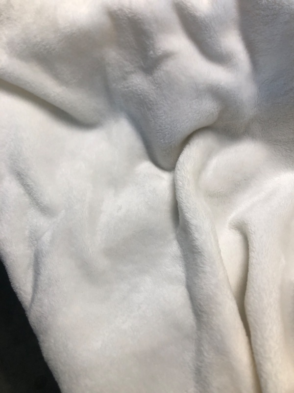 Photo 4 of Bedsure Soft Fuzzy Faux Fur Sherpa Fleece Throw Blanket White Twin - Warm Thick Fluffy Plush Cozy Reversible Shaggy Blanket for Sofa and Bed -Comfy Furry Blanket, 60x80 inches 60x80 White