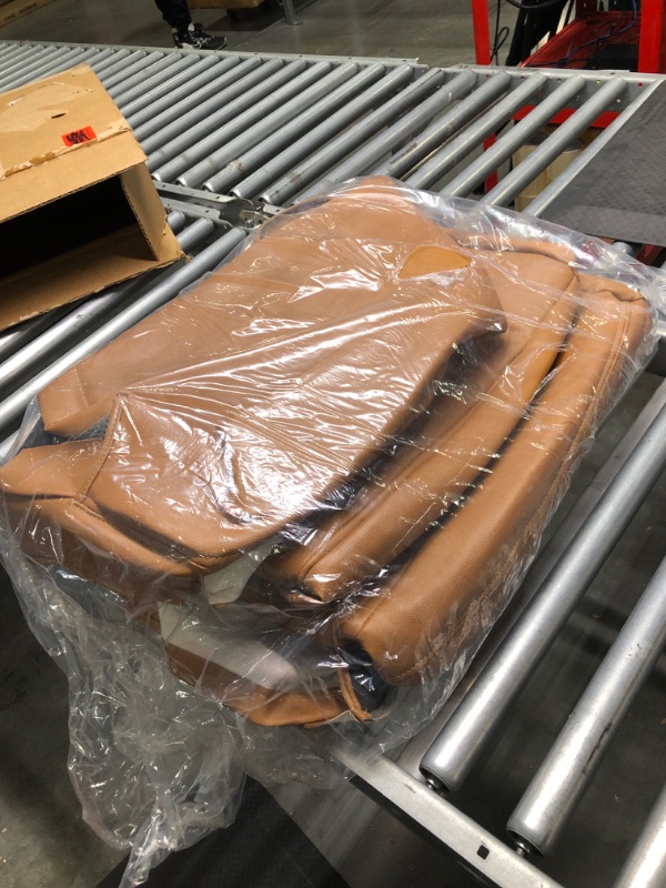 Photo 1 of AutoBerry Compatible with Mazda Miata Front Seat Cover Kit Standard Seats Tan Leatherette 1990-1996