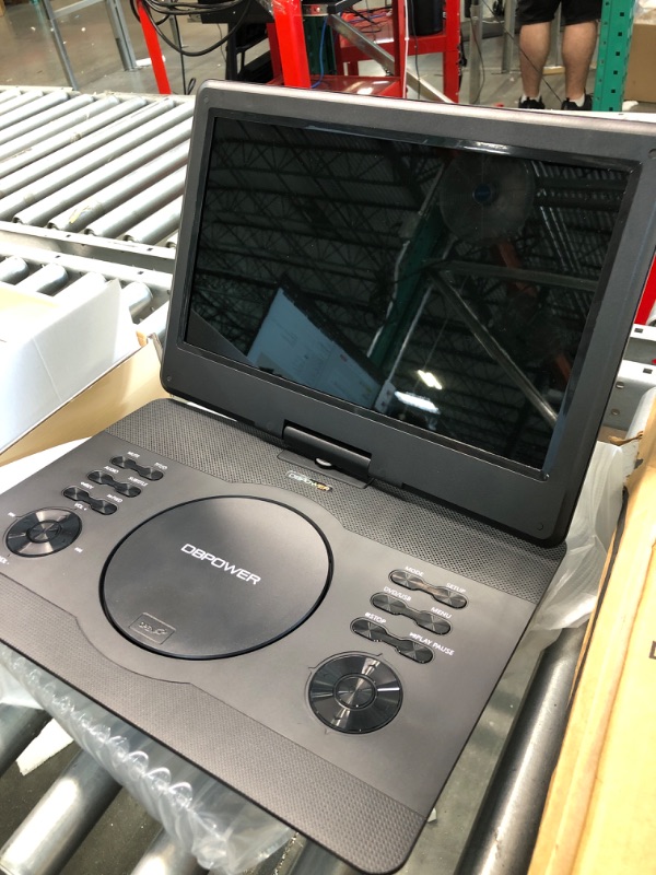 Photo 1 of DBPOWER 16.9" Portable DVD Player with 14.1" HD Swivel Large Screen, Support DVD/USB/SD Card and Multiple Disc Formats, 6 Hrs 5000mAH Rechargeable Battery, Sync TV/Projector, High Volume Speaker 14.1inch
