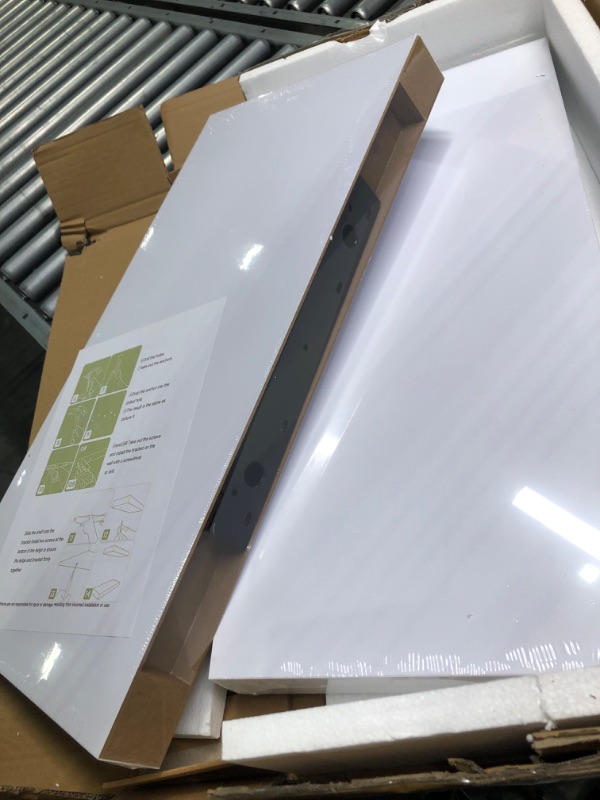 Photo 1 of 23.6" L x 11.8" D x 2" T Wall Mounted White Floating Shelves Set of 2, 12 inch Wide Deep Picture Display Shelf for for Bedroom, Bathroom, Living Room and Kitchen White 24" 2 PCS