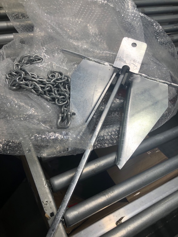 Photo 4 of Young Marine Portable Galvanized Fluke Style Anchor Kit Includes Galvanized Fluke Anchor, Rope, Shackles, Chain 8LB 10LB
