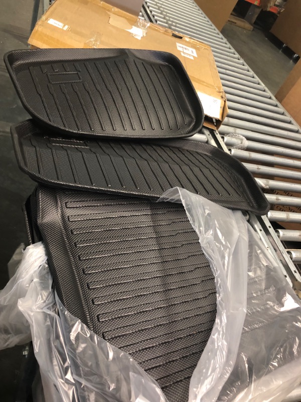 Photo 1 of ZIMABLUE Trunk Mats Compatible with Tesla Model Y 2023 2022 2021 2020, Front Trunk Liner/Rear Trunk Liner/Rear Well Liner,All-Weather Cargo Liners Waterproof Durable Odourless TPE Material,Set of 3 Front Trunk&Rear Trunk&Rear Well Liner