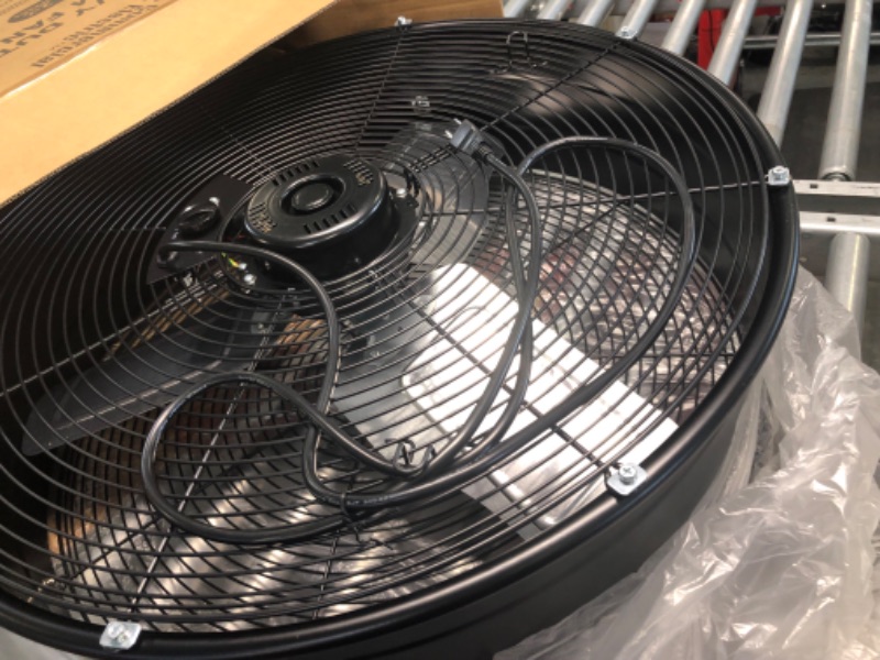 Photo 4 of AmazonCommercial, Black 2-Speed Rotating 24-Inch Drum Fan
