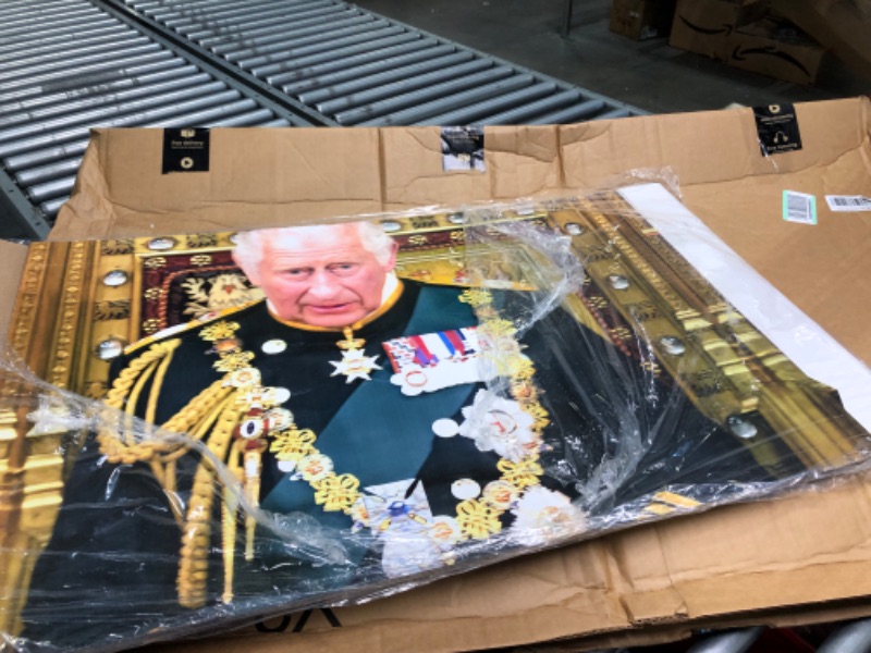 Photo 1 of H10519 King Charles III Crown Throne Cardboard Cutout Standee Standup