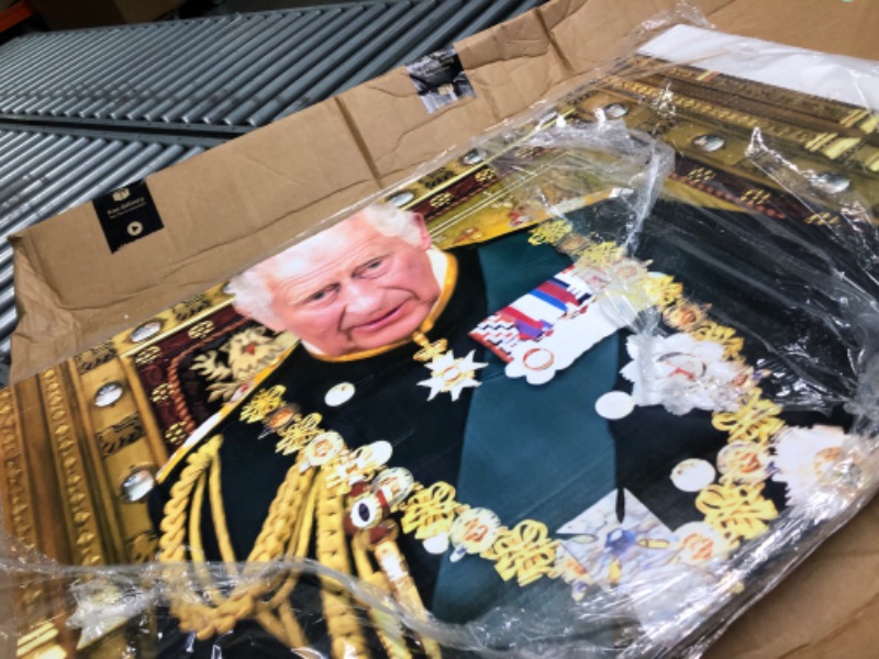 Photo 1 of H10519 King Charles III Crown Throne Cardboard Cutout Standee Standup