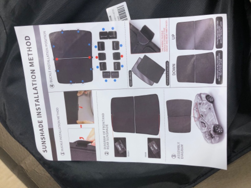 Photo 1 of TSELLER Tesla Model Y Sunshade Roof Sunroof Shade Upgrade 3.0 Accessories 2023 2022 2021 2020(Ice Gray) Ice-Gray