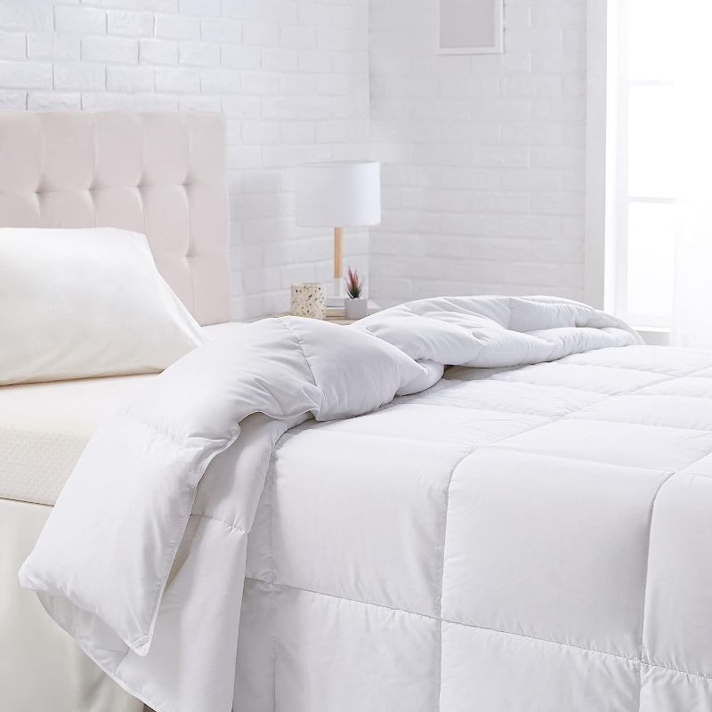 Photo 1 of 
Amazon Basics Down Alternative Bedding Comforter Duvet Insert - Full/Queen, White, All-Season