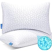 Photo 1 of 
Cooling Gel Pillows for Sleeping, Shredded Memory Foam Pillows 2 Pack, Bed Pillows Queen Size Set of 2, Firm Pillow for Side and Back Sleepers Adjustable Bamboo Pillow with Cooling Removable CoverCooling Gel Pillows for Sleeping, Shredded Memory Foam Pil