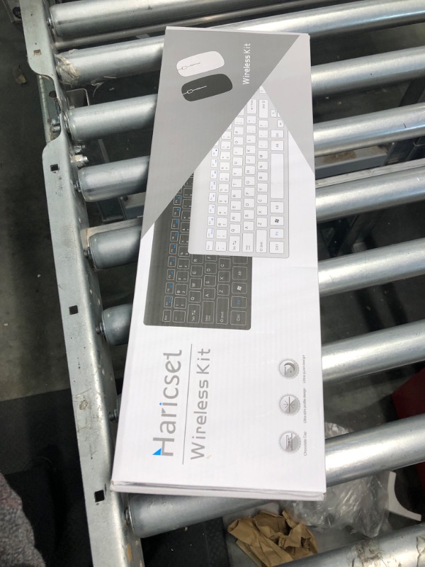 Photo 1 of Wireless Keyboard and Mouse Combo, Haricset Full-Sized Ultra-Compact 2.4G Stable Connection Keyboard with Number Keypad and Adjustable DPI Mouse for Windows, Mac OS Office Computer (Rose Gold)