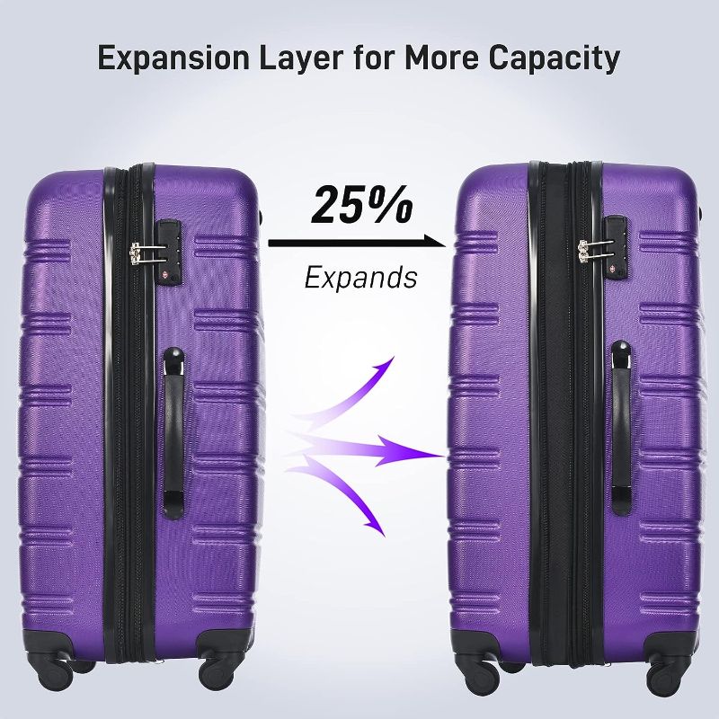 Photo 1 of 
Merax Luggage  Luggage Airline Approved,Hard Case Luggage Expandable Checked Luggage Suitcase Set with Wheels 28"