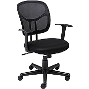 Photo 1 of Amazon Basics Mesh, Mid-Back, Adjustable, Swivel Office Desk Chair with Armrests, Black