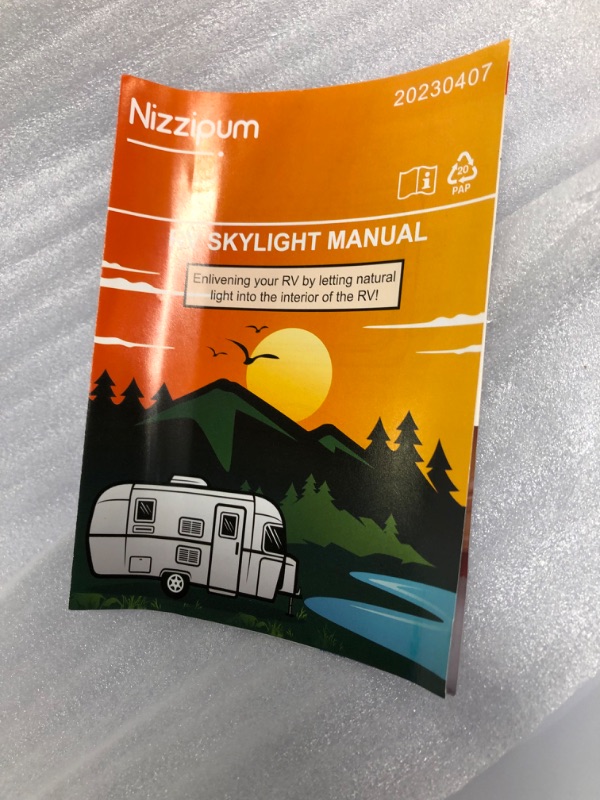 Photo 4 of Nizzipum RV Skylight Thick Impact Resistant RV Skylight Replacement Durable RV Skylight Cover 18”x26” Fitting 14" x 22" RV Skylight Dome Opening UV Resistant for Camper Trailer Roof Skylight?White