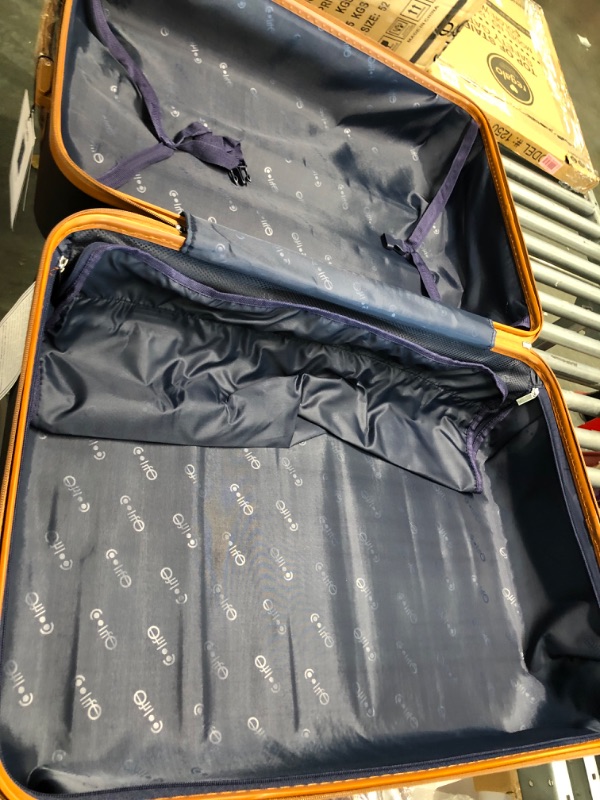 Photo 1 of Coolife Luggage Suitcase Spinner Hardshell Lightweight TSA Lock apricot black 24" 1 only