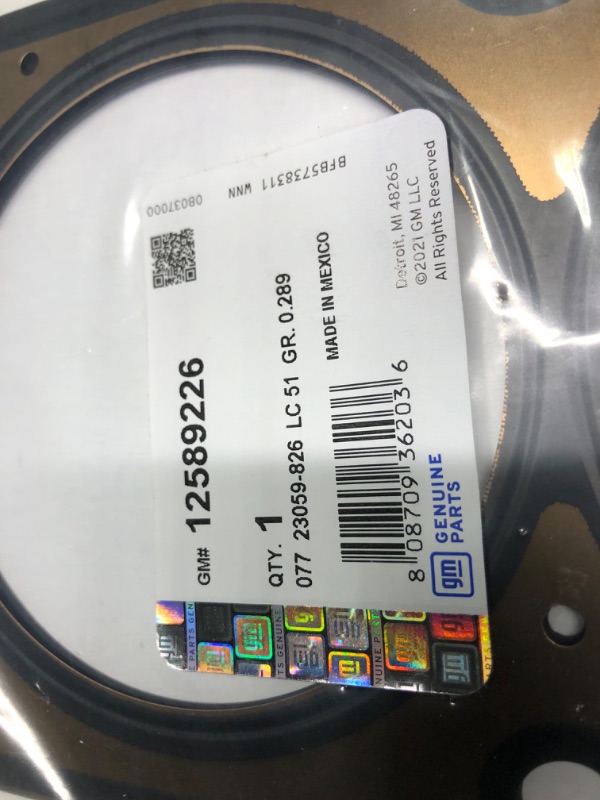Photo 1 of GM Genuine Parts 12589226 Cylinder Head Gasket