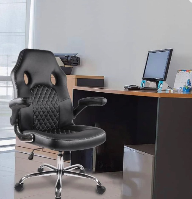 Photo 1 of DR Gaming Chair, Ergonomic Swivel Computer Racing Game Chair Black