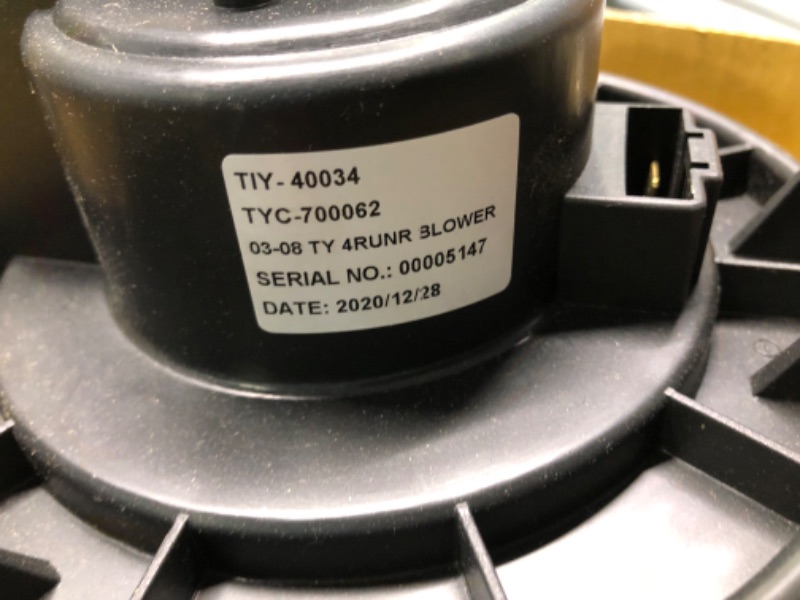 Photo 1 of TYC 700062 Toyota 4 Runner Replacement Blower Assembly