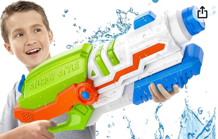 Photo 1 of LUDILO Water Gun for Adults, 2100CC Super Big Squirt Gun Water Soaker Blaster Long Range Water Shooter Squirter High Capacity Water Toys for Kids Teens Adults Swimming Pool Toys for Backyard Outdoor