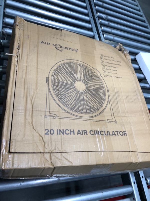 Photo 1 of Air Monster 20 inch Wall Mountable Air Circulator Floor Fan, Black