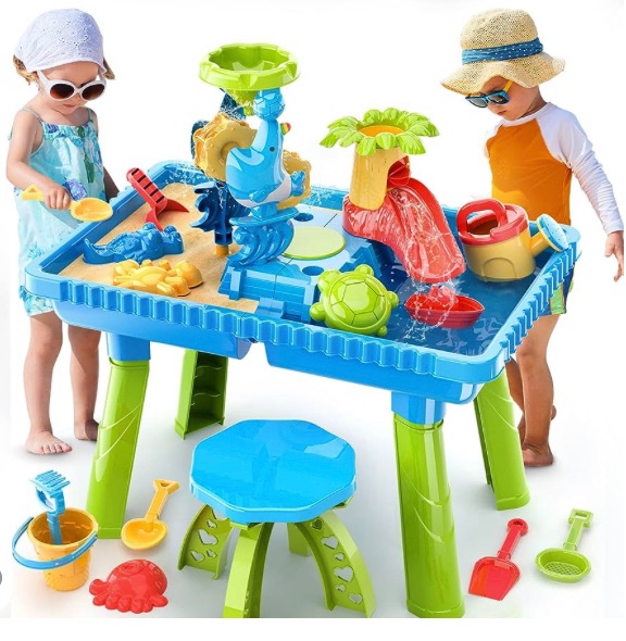 Photo 1 of ConeWhale Sand Water Table for Toddlers, 2 in 1 Sand Table and Water Play Table Beach Toys for Kids Boys Girls,Outdoor Activity Sensory Play Table for Toddlers Boys Girls
may missing parts