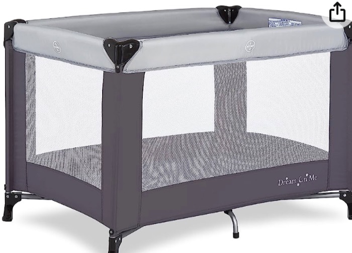 Photo 1 of Dream On Me Nest Portable Play Yard With Carry Bag And Shoulder Strap, Grey