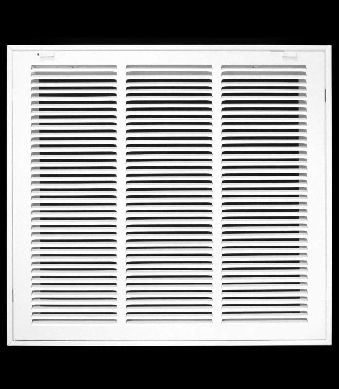 Photo 1 of 18" X 22" Steel Return Air Filter Grille for 1" Filter - Easy Plastic Tabs for Removable Face/Door - HVAC DUCT COVER - Flat Stamped Face -White [Outer Dimensions: 19.75w X 23.75h]