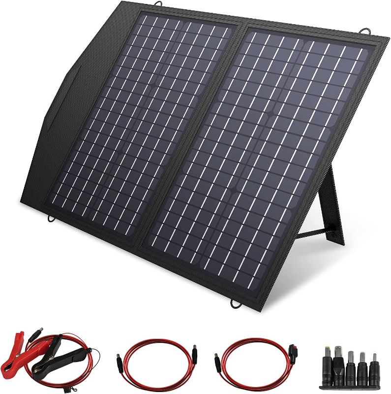 Photo 1 of ALLPOWERS 18 V 12 V 60 W Portable Solar Panel Battery Charger with Line Clip for Laptop, Tablet