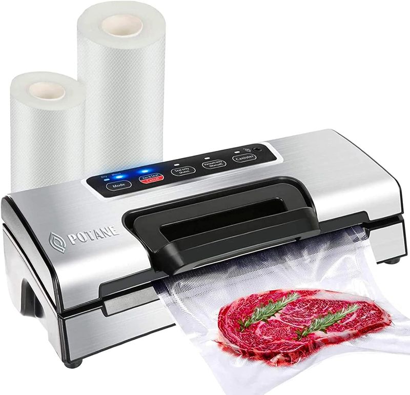 Photo 1 of 
Potane Precision Vacuum Sealer Machine,Pro Food Sealer with Built-in Cutter and Bag Storage(Up to 20 Feet Length), Both Auto&Manual Options,2 Food Modes...
