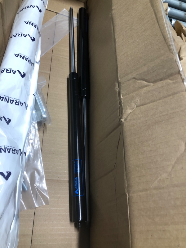 Photo 3 of 23 inch 100 lb Gas Prop Strut Shock 23" 445N/100LB Gas Spring Struts, 2Pcs Set with L-type Mounting Brackets for Heavy Duty RV Bed Murphy bed Large Garbage Box Floor Hatch Custom Window ARANA