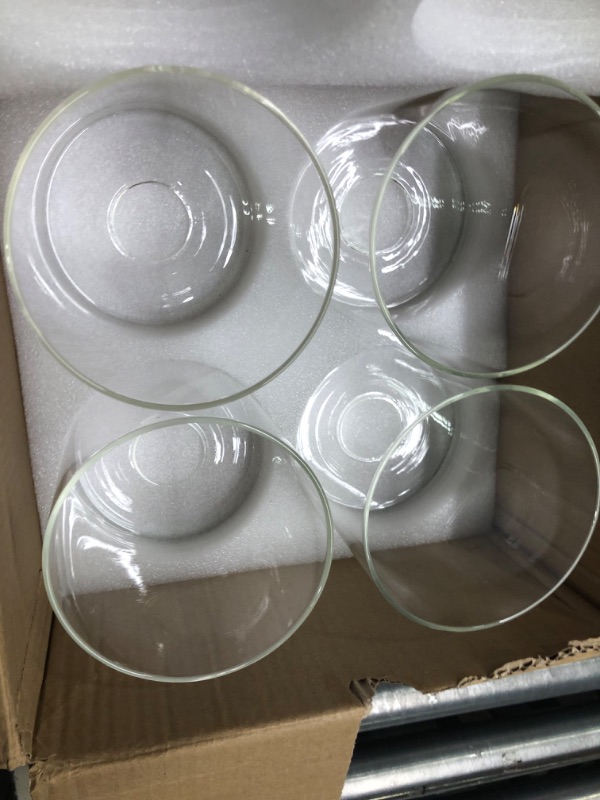 Photo 5 of 4 Pack Clear Glass Shade Light Fixture Replacement, 5.5inch High, 4.7inch Diameter, 1.65inch Fitter, High Transmittance Cylinder Glass Lamp Shade Cover for Pendant Lights Table lamp Chandeliers Big Shades