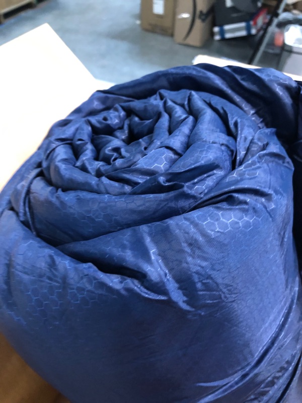 Photo 3 of Amazon Basics Twin Size Cold Weather Lightweight Sleeping Bag for Adults, 3-Season 30 Degree F Backpcking Hiking Camping Rectangular Blue