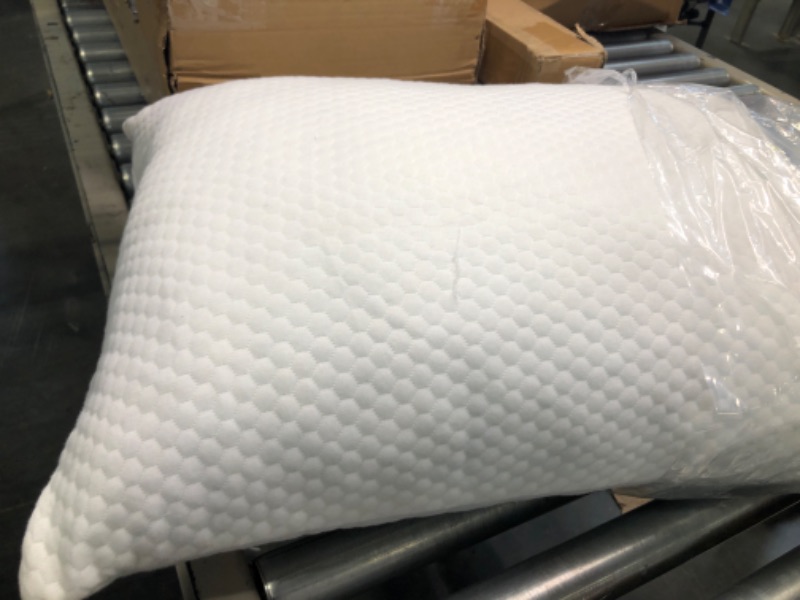 Photo 3 of AM AEROMAX Premium Queen Size - Customizable Shredded Memory Foam Pillow - Perfect for Back, Side, and Stomach Sleepers - Adjustable Firmness