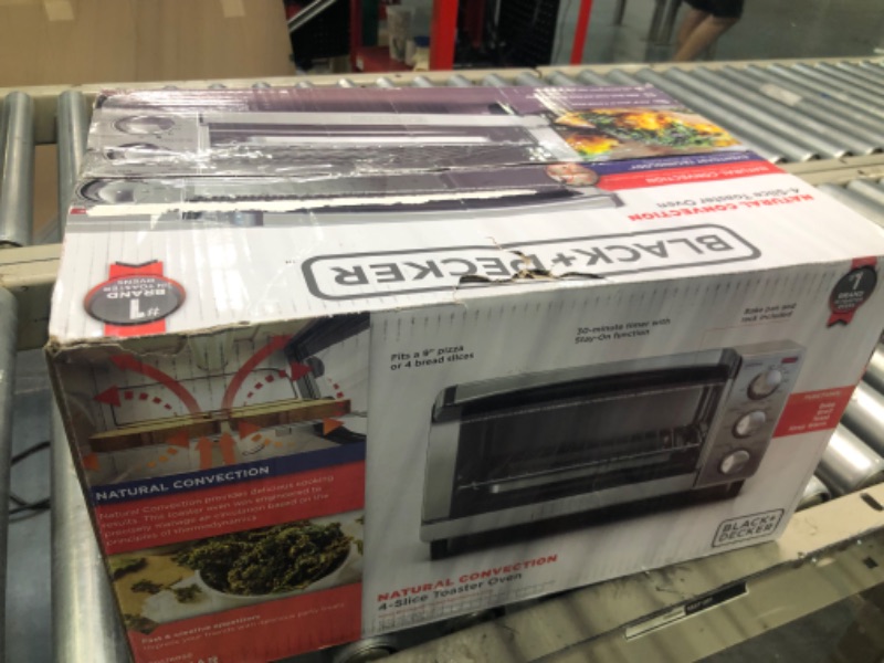 Photo 2 of BLACK+DECKER 4-Slice Toaster Oven with Natural Convection, Stainless Steel, TO1760SS