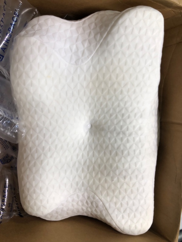 Photo 1 of Zibroges Cervical Pillow, Memory Foam Pillow for Neck Head Shoulder Pain Relief Sleeping Supports Your Head, Ergonomic Orthopedic Contoured Cooling Neck Bed Pillow for Side, Back and Stomach Sleepers
