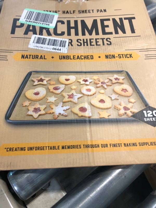 Photo 3 of [220 Sheets] Full Sheet Pan 16 x 24 Inch Parchment Paper Baking Sheets by Baker’s Signature | Precut Silicone Coated & Unbleached – Will Not Curl or Burn – Non-Toxic & Comes in Convenient Packaging 16" x 24" Full Sheet Pan 220 Pack