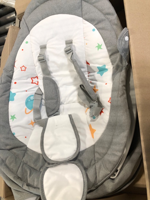 Photo 1 of Baby Swings for Infants, 5 Speed Bluetooth Baby Bouncer with 3 Seat Positions & Built-in 12 Music & 3 Timer Settings & 5-Point Harness & Remote Control, Touch Screen Chair for 5-20 lb, 0-9 Months Gray