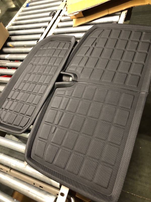 Photo 3 of Tesla Model Y Floor Mats Tesla Model Y 7 Seater Floor Mats 2023 2022 2021 Tesla Model Y All Weather Floor Mats Model Y Accessories Cargo Frunk Trunk Mats Liners Tesla Model Y Floor Mats & Trunk Mats 7 Seater