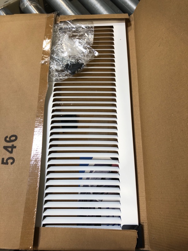 Photo 2 of 12"w X 18"h Steel Return Air Grilles - Sidewall and Ceiling - HVAC Duct Cover - White [Outer Dimensions: 13.75"w X 19.75"h] 12 X 18 White