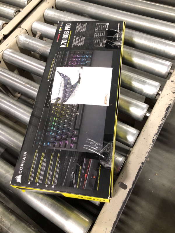 Photo 2 of Corsair K70 RGB PRO Wired Mechanical Gaming Keyboard (Cherry MX RGB Red Switches: Linear and Fast, 8,000Hz Hyper-Polling, PBT Double-Shot PRO Keycaps, Soft-Touch Palm Rest) QWERTY, NA - Black K70 RGB PRO Cherry Red- Linear Black