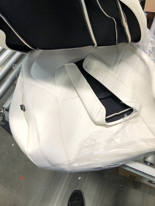 Photo 4 of Maysoo Tesla Seat Covers Model Y white Front car seat covers Nappa Car Seat Covers,Tesla Model Y 2023 2022 2021 2020 Seat Cover Car Interior Cover All Weather Protection(White-Nappa,Model Y(Front Seat Kit))