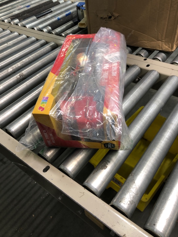 Photo 1 of JOYIN 19 in 1 Die-cast Fire Toy Truck with Little Figures, Mini Emergency Fire Vehicles in Big Carrier Truck, Patrol Rescue Helicopter for Boys 3-9 Years Old, Kids Value Birthday Xmas Easter Gifts Fire Rescue Truck
