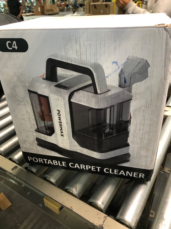 Photo 1 of Ailltopd Portable Carpet Cleaner Machine, Powerful Deep Stain Cleaning for Couch, Pets, Car Seats, Upholstery & Furniture, Spot with Dual Size Brushhead (White), 11.81*9.44*13.77, (C4)