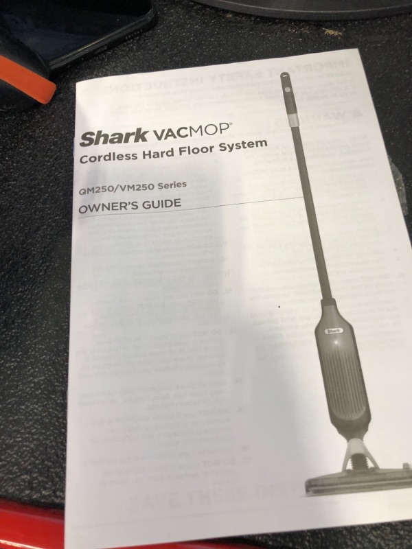 Photo 6 of Shark QM250 / VM250 VACMOP Pro Cordless Hard Floor Vacuum Mop with Disposable Pad, Charcoal Gray- -(Renewed) QM250 (Charcoal Gray VM250)