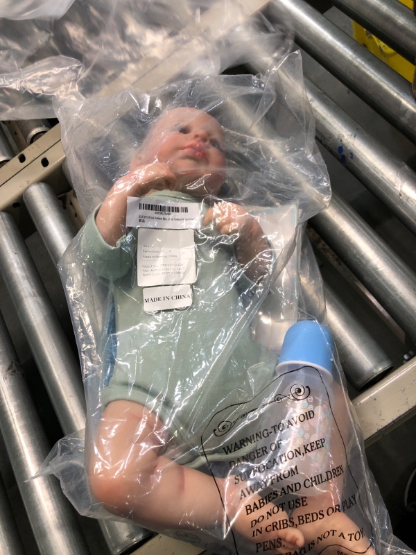Photo 1 of KAWAYII 20 Inch Newborn Baby Doll Open Eyes Reborn Baby Realistic Soft Silicone Lifelike Vinyl Reborn Boy Doll Soft Cloth Body for Newborn Babies Gifts…